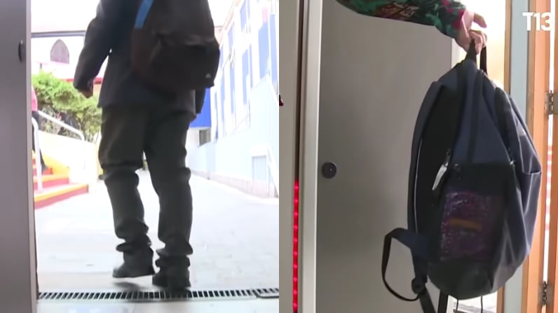 Detectores de metales en colegios | Captura: T13
