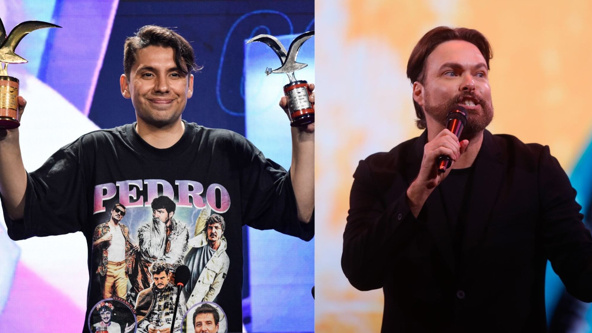 Fabrizio Copano y George Harris en el Festival de Viña | Agencia Uno