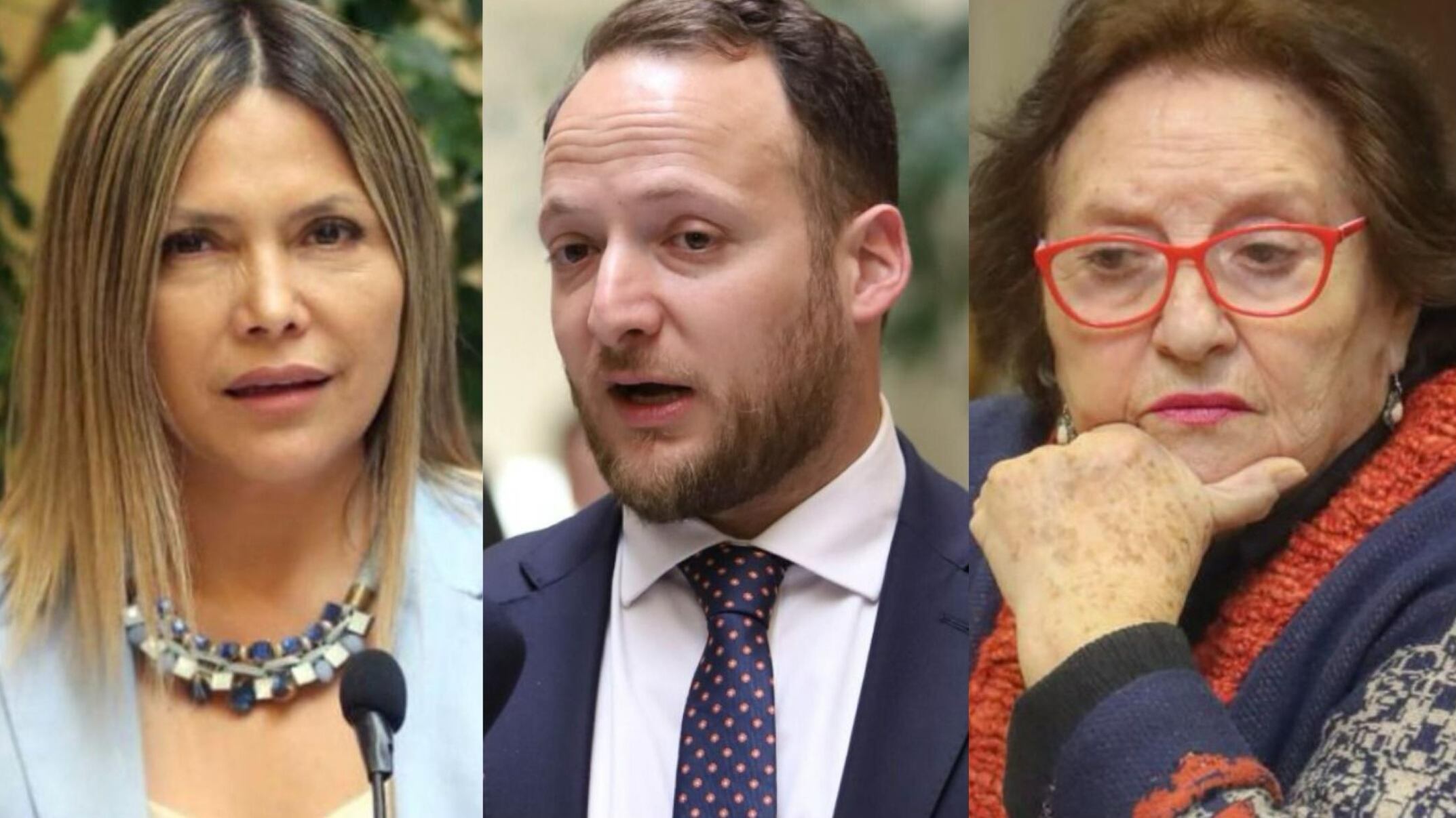 Diputados Marlene Pérez, Jorge Guzmán y María Luisa Cordero