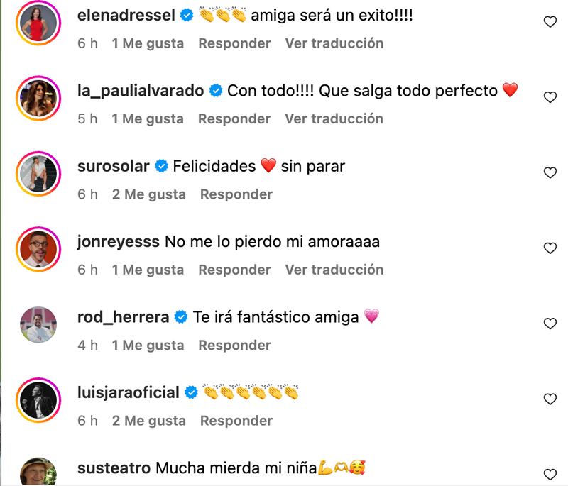Comentarios en publicación de Yamila Reyna | Captura: Instagram