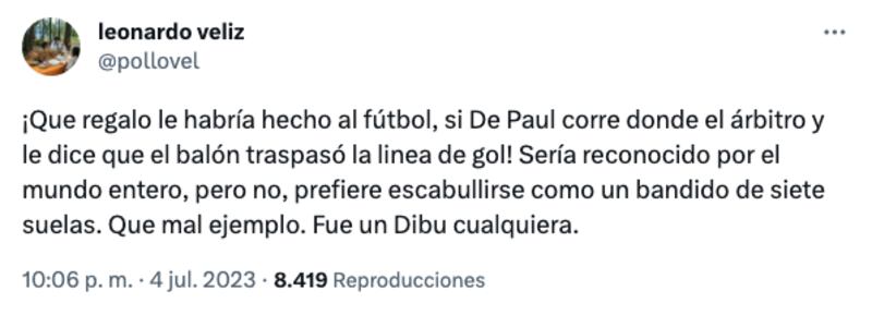 El comentario del "Pollo" Véliz sobre el "Tuto" de Paul