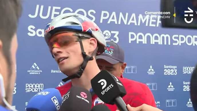 El joven ciclista nacional quedó apenado al quedar cuarto en la competencia de ciclismo de ruta.
