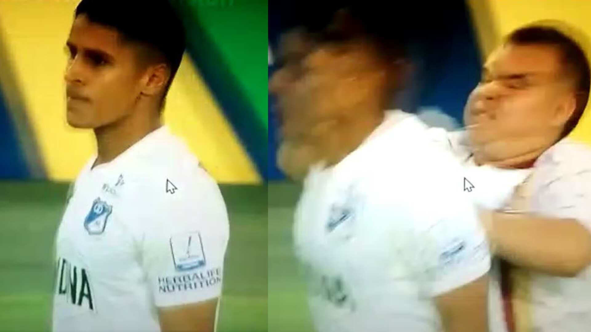 Hincha del Tolima golpeó a Daniel Cataño antes del inicio del partido contra Millonarios