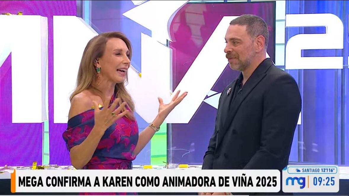 Se rindieron ante sus pies. El canal por completo le dio un total espaldarazo a Karen Doggenweiler tras ser confirmada como la nueva animadora del Festival de Viña del Mar 2025 y llegaron en masa hasta el estudio de Mucho Gusto para dedicarle emotivas palabras.
Cada uno destacando los mejores recuerdos junto a Karen, le desearon los mejores deseos, con la emoción a flor de piel, al punto de las lágrimas. Actores, periodistas y reconocidos animadores le entregaron cálidas palabras, visiblemente emocionados.