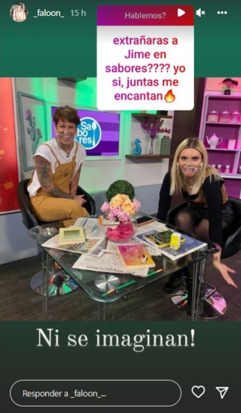 Faloon Larraguibel lamentó la partida de María Jimena Pereyra a Canal 13.