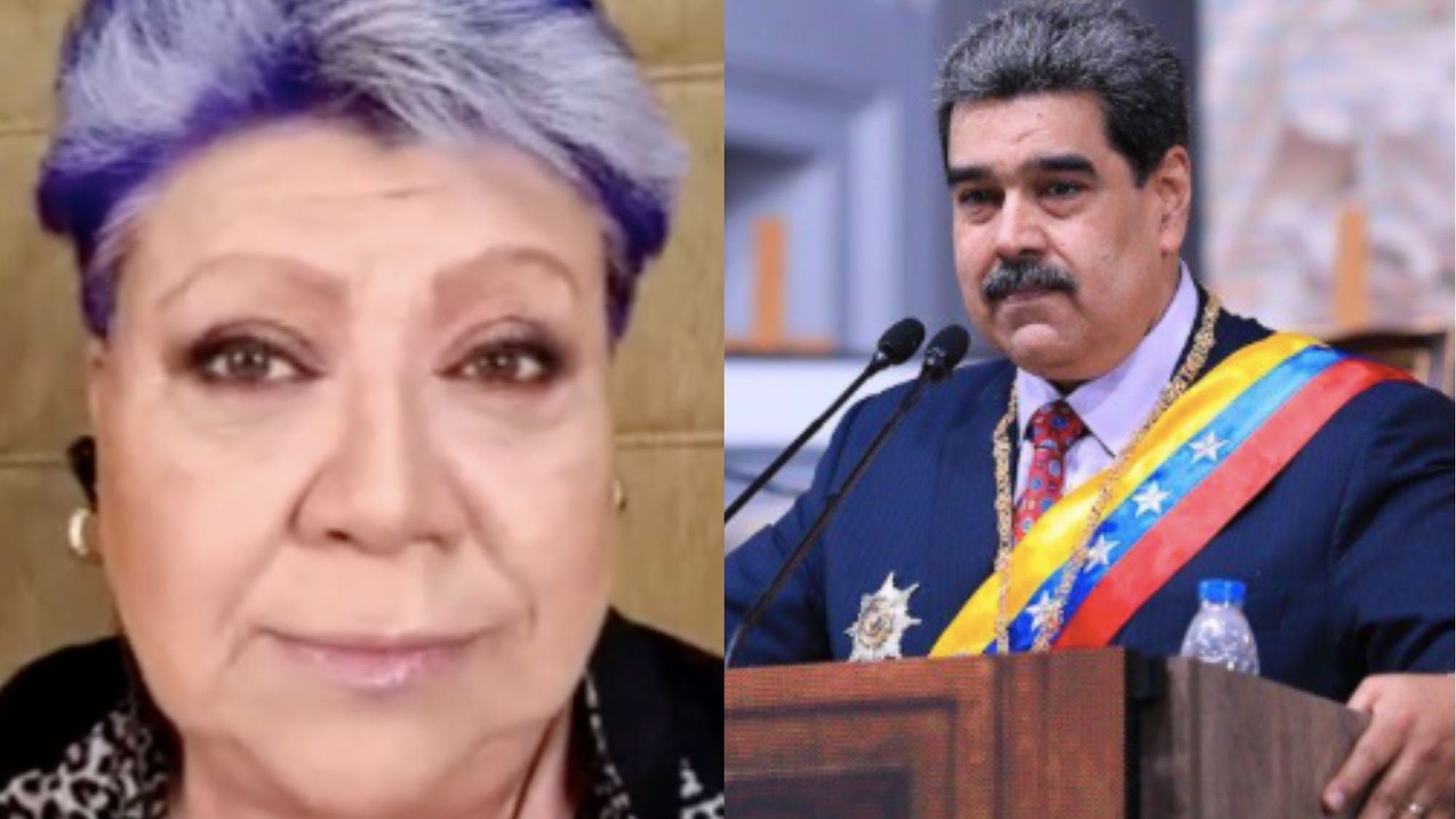 Patricia Maldonado y Nicolás Maduro