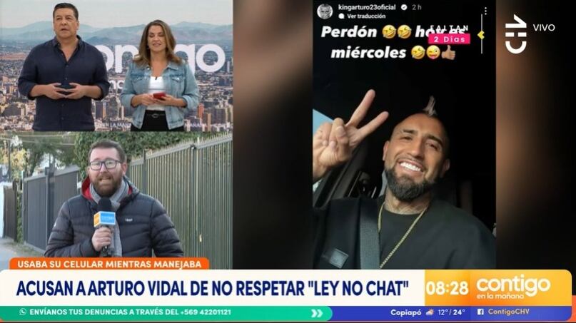 El periodista le aconsejó al futbolista de Colo Colo tener un chofer para así no cometer infracciones a la ley "No Chat".