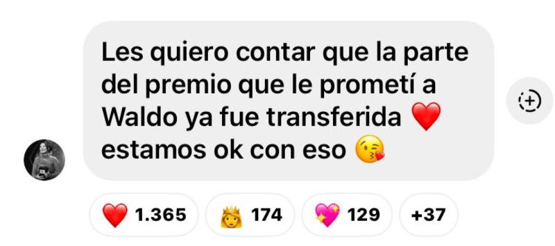 Michelle Carvalho confirmando la transferencia prometida a su excompañero, Waldo Villarroel