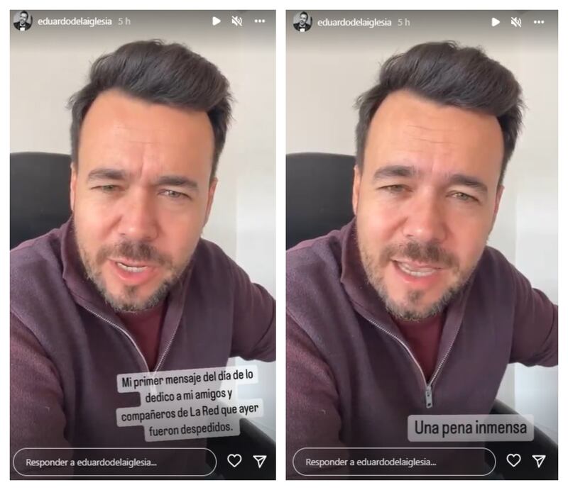El rostro de La Red, Eduardo de la Iglesia, lamentó la decisión de los dueños del canal de despedir a 45 trabajadores de la estación televisiva.