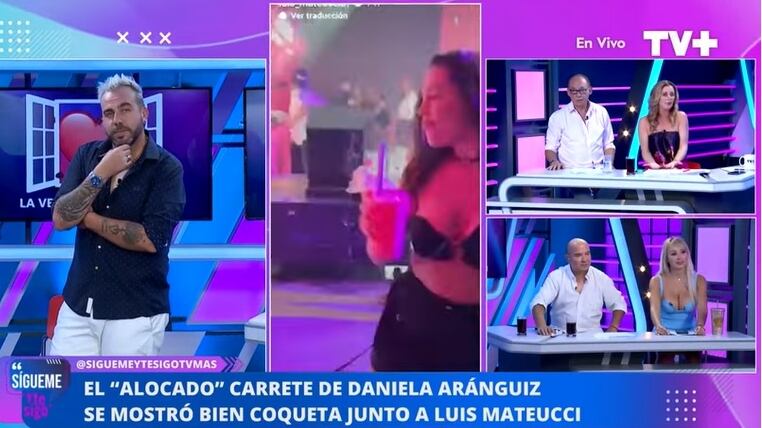 El comentarista deportivo afirmó este lunes en el programa "Sígueme y te sigo" que le parece bien que Daniela Aránguiz "siga jugando con niñitos, hasta que encuentre a ese hombre maduro que quiere".