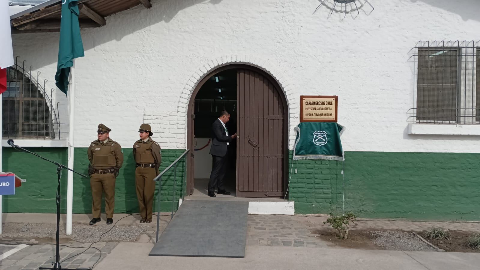 Comisaría temporal en el Parque O'Higgins