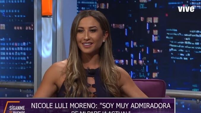 Nicole Moreno fue entrevistada este miércoles en "SLB", donde reveló mayores detalles de su relación con el futbolista Ignacio González.
