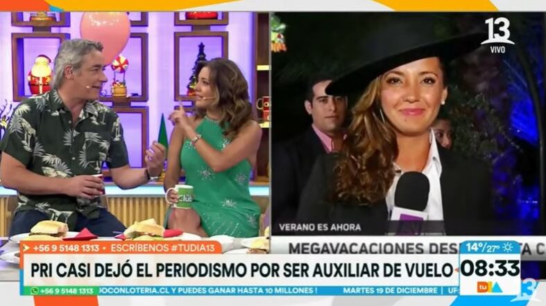 La animadora del matinal contó en el programa la oportunidad en que pudo dejar el periodismo para ser auxiliar de vuelo.