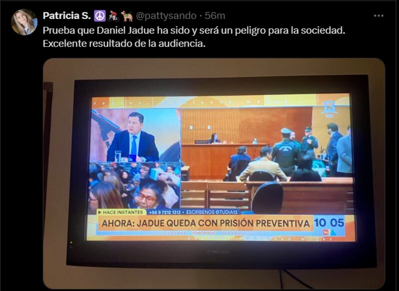 Reacción prisión preventiva Daniel Jadue | X