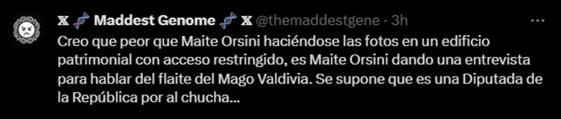 Reacción a sesión de fotos de Maite Orsini | X