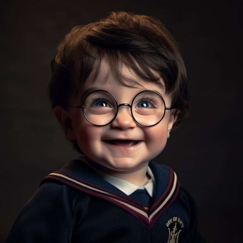 Harry Potter niño en inteligencia artificial.