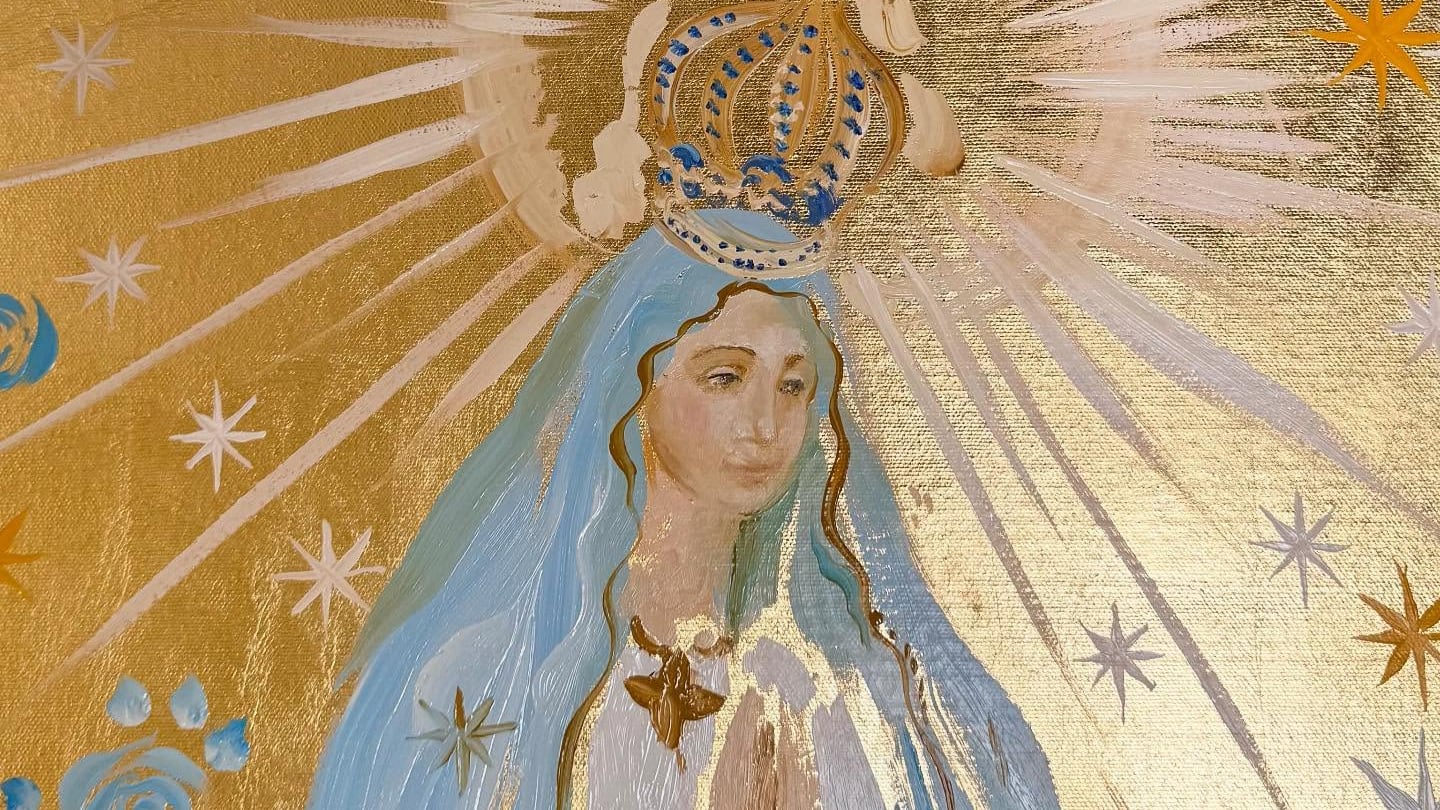 La artista ucraniana Veronika Blyzniuchenko ha hecho realidad su sueño de crear una serie de pinturas al óleo sobre paneles de oro puro de 24 quilates. Foto: Veronika Blyzniuchenko.