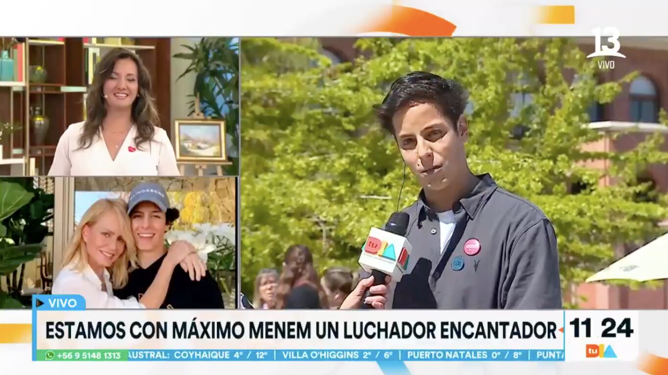 Máximo Menem Bolocco en "Tu Día" | Captura: Canal 13