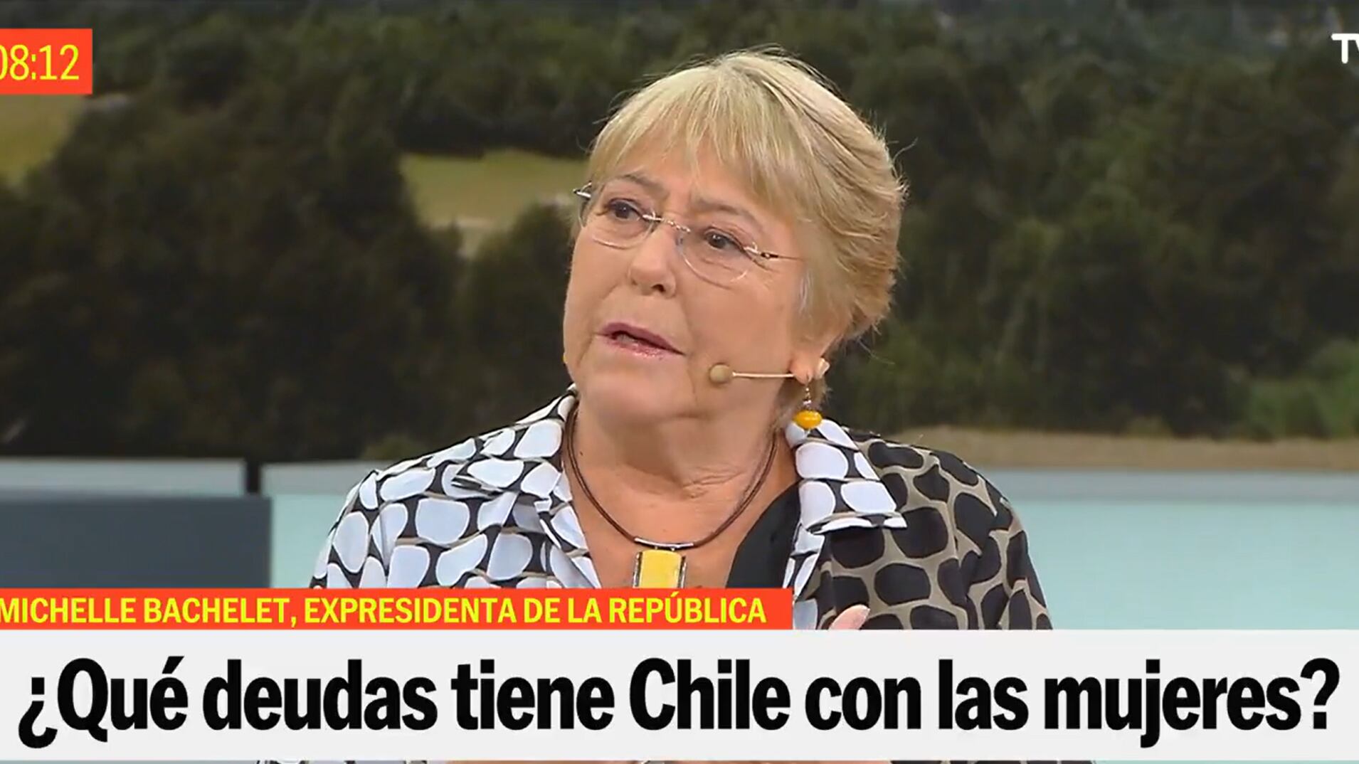 Michelle Bachelet en "Buenos días a todos" | Captura: TVN