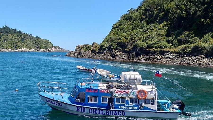 La lancha Río Cholguaco naufragó este fin de semana en Bahía Mansa