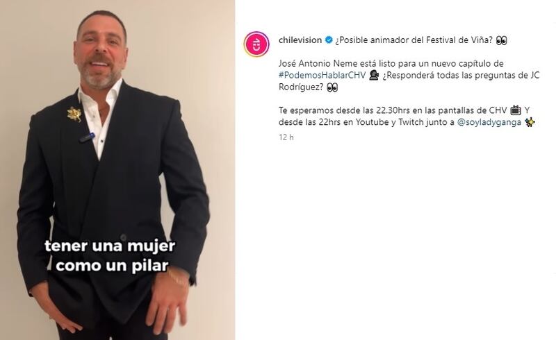 El rostro de Mega fue invitado al estelar de CHV, donde apostó por Karen Doggenweiler en la animación principal del Festival de Viña.