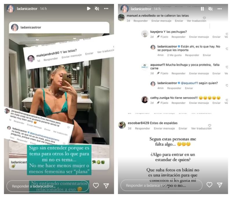 La participante de "El discípulo del chef" usó sus redes sociales para cuestionar los críticos de su cuerpo.