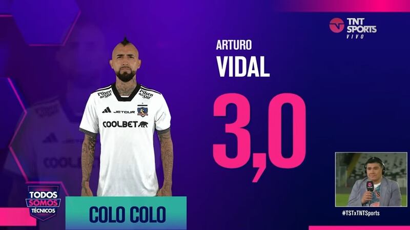 Marcelo Vega le puso un 3,0 a Arturo Vidal por su actuación en el Superclásico.