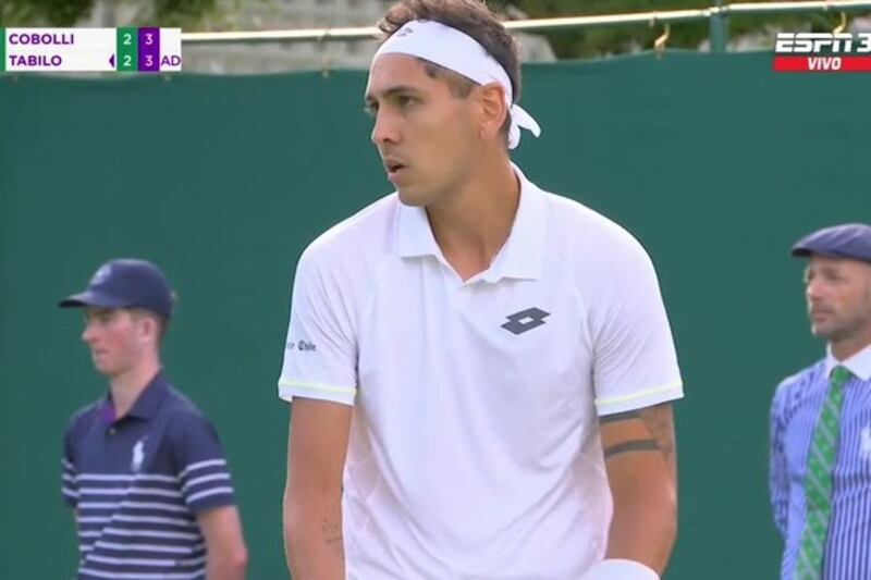 El chileno se enfrentó en segunda ronda de Wimbledon al italiano Flavio Cobolli.