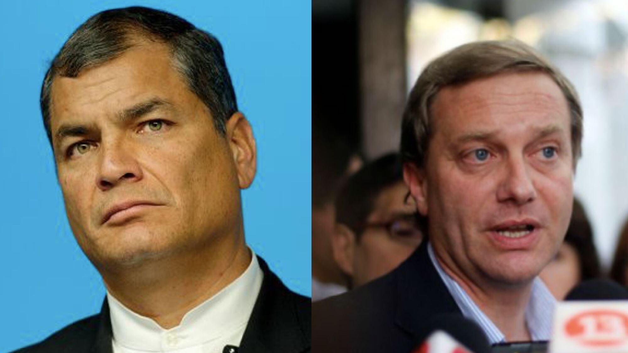 Rafael Correa y José Antonio Kast