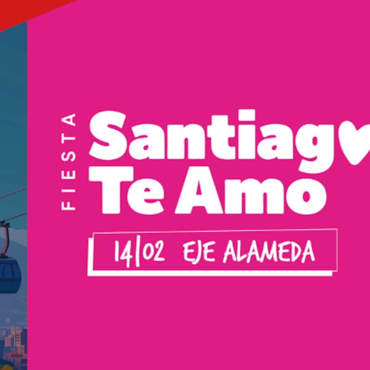 Suspensión del evento “Santiago Te Amo” anunciada por la Gobernación de la Región Metropolitana Suspensión del evento “Santiago Te Amo” anunciada por la Gobernación de la Región Metropolitana