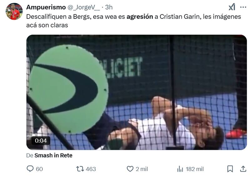 Comentarios sobre Cristian Garin | Captura: X