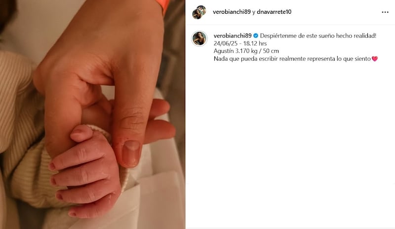 La periodista deportiva tuvo a su bebé este martes 24 de junio.