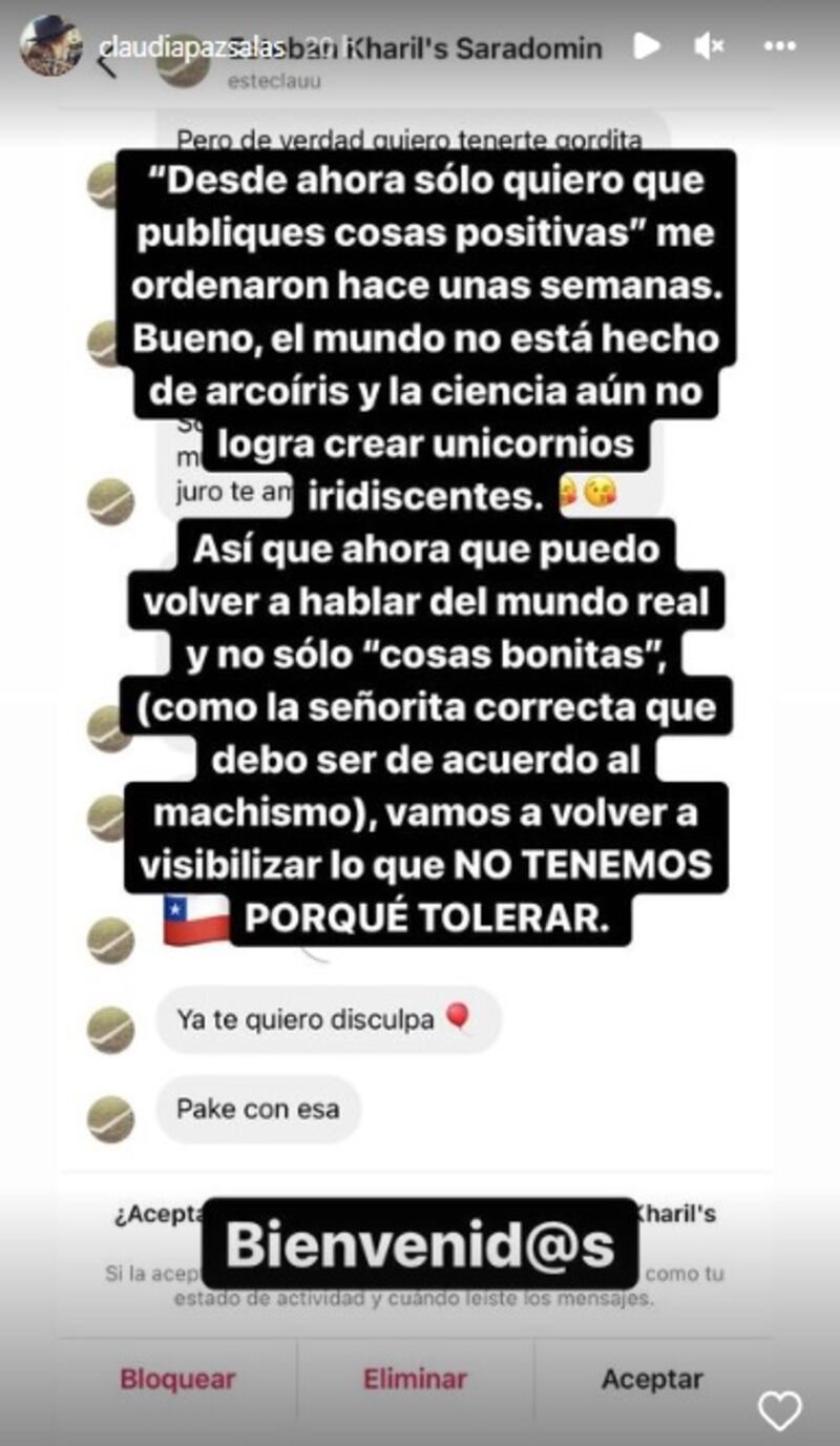 La experiodista de Mega denunció a un sujeto que desde el año pasado la ha acosado por redes sociales.