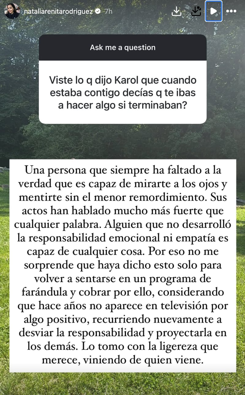 Arenita fue tajante al hablar de Karol Lucero