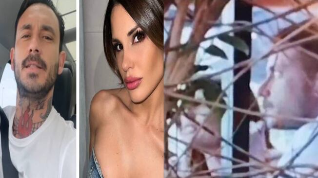 Mauricio Pinilla y Gala Caldirola son grabados en un restaurante.