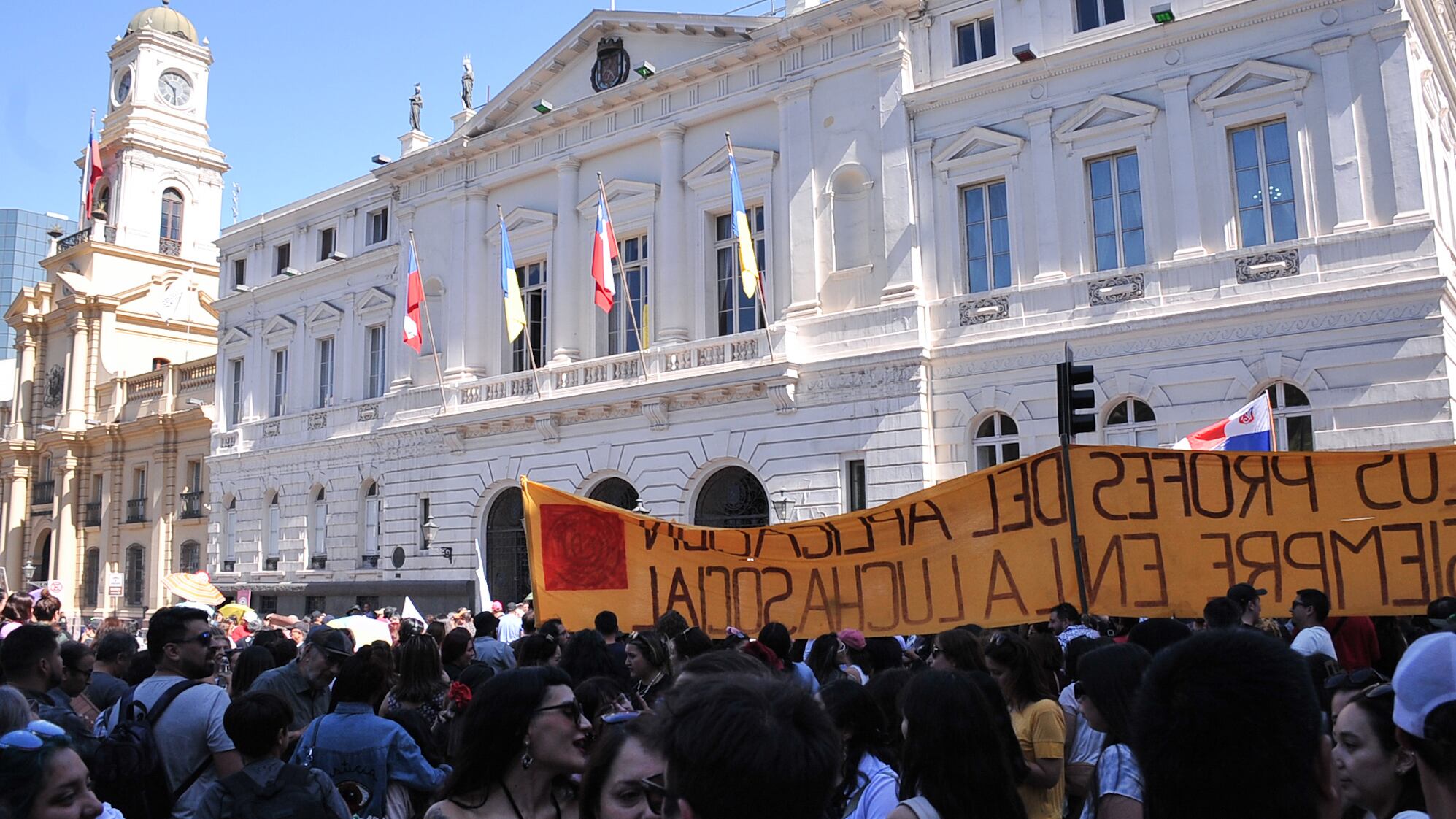 Paro indefinido de profesores en Santiago