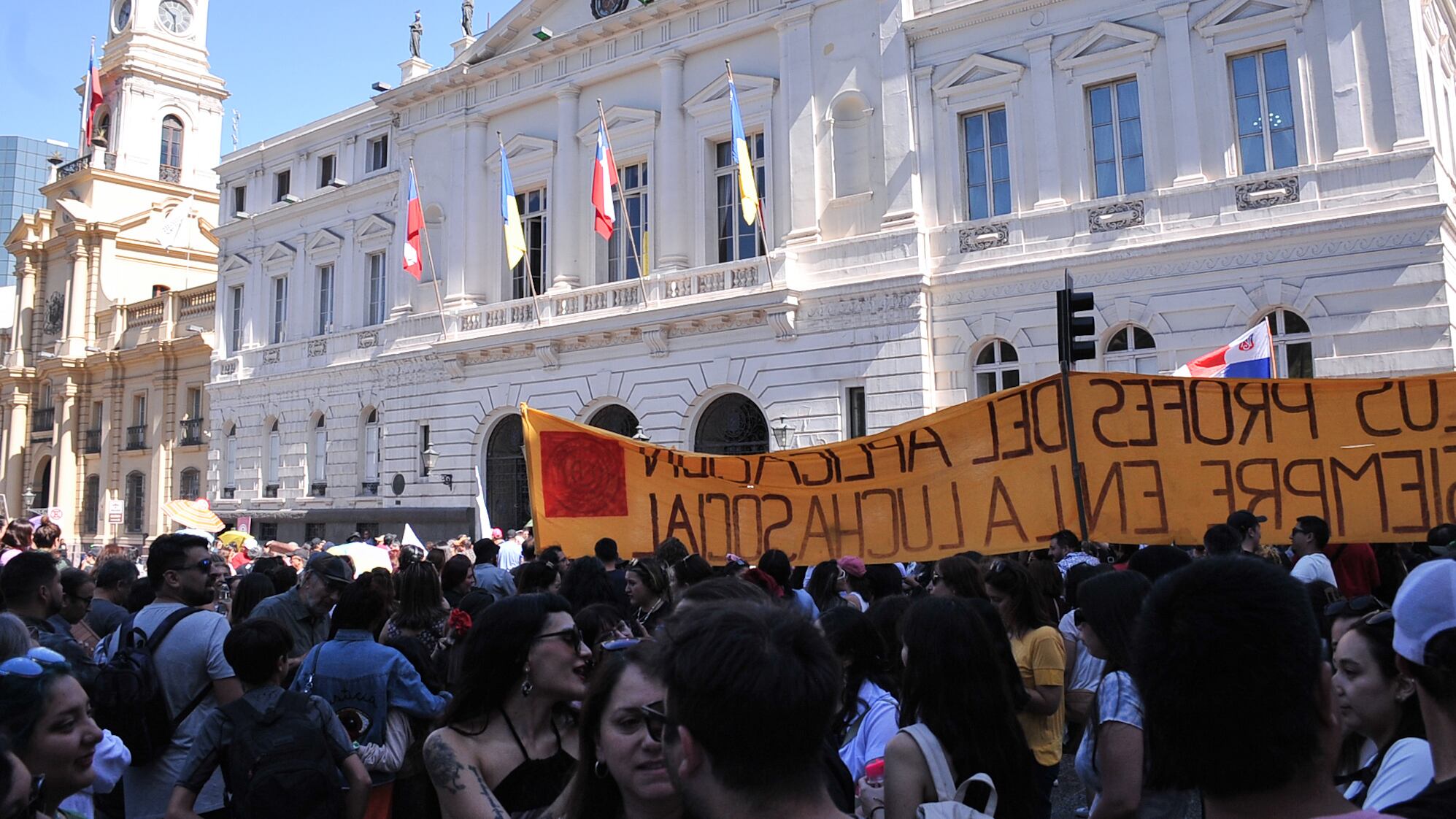 Paro indefinido de profesores en Santiago