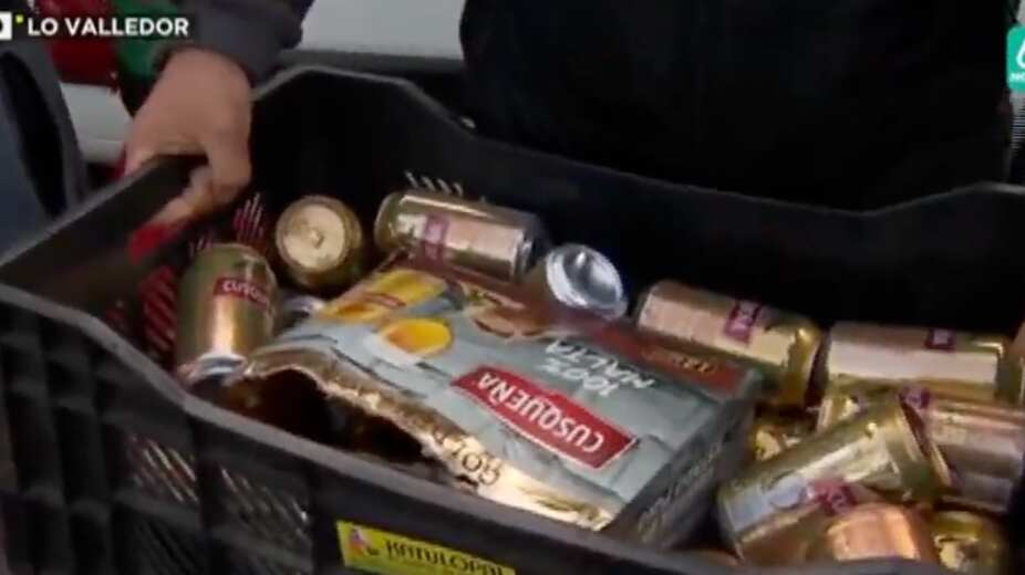 Camión pierde cervezas