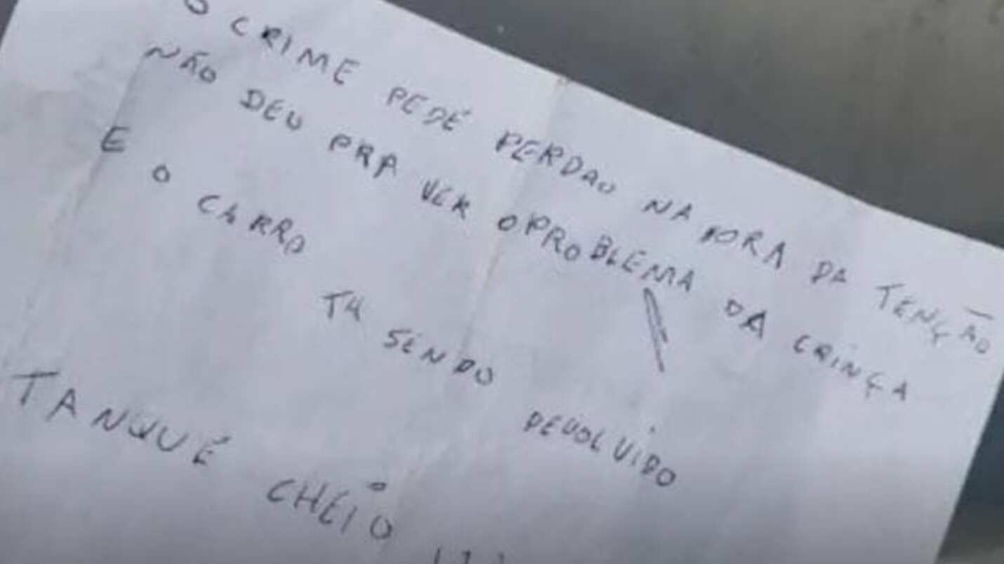 Delincuentes devuelven auto y piden perdón