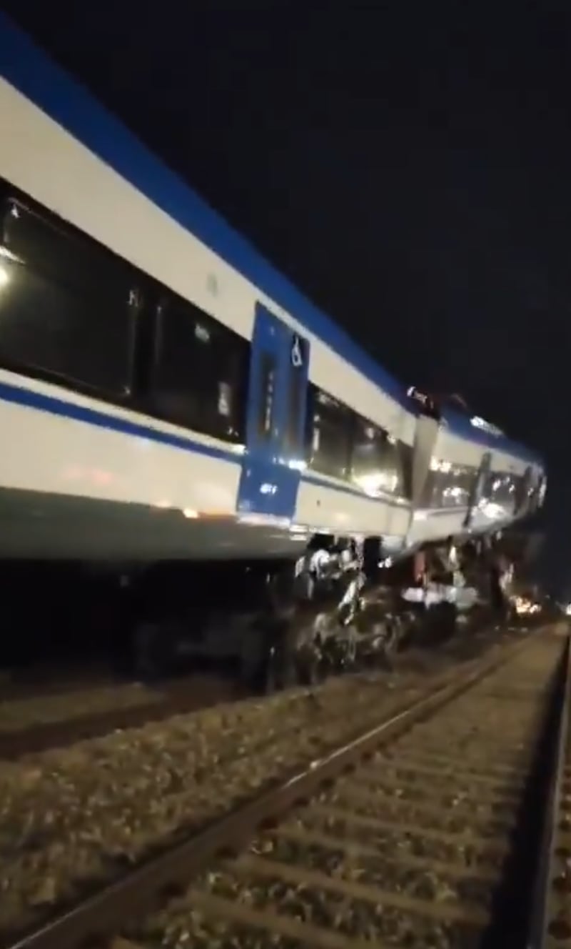 Choque trenes en San Bernardo | Fuente: X de IEC-180 CONTROL STGO
