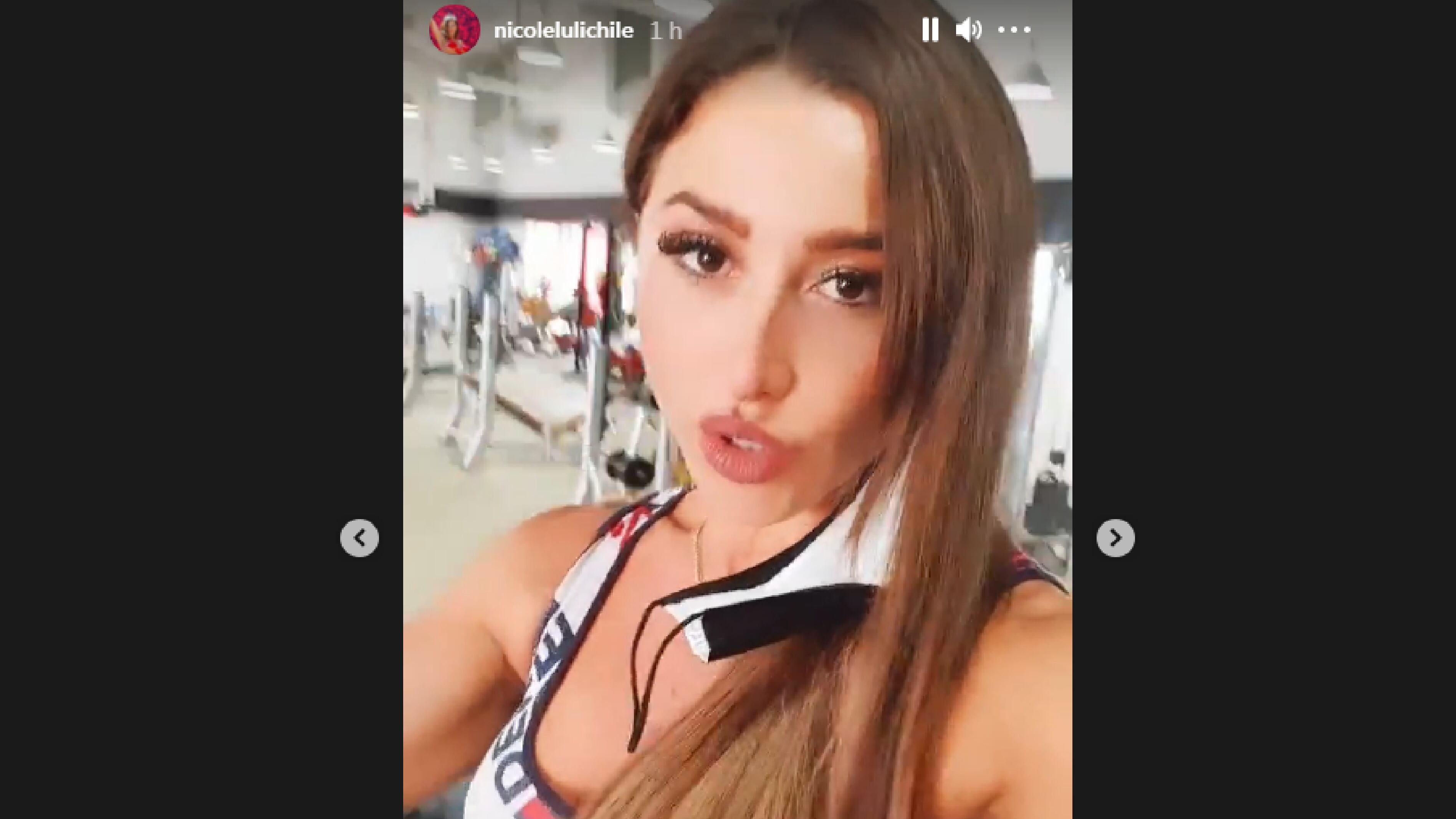 Luli haciendo ejercicio en La Serena.