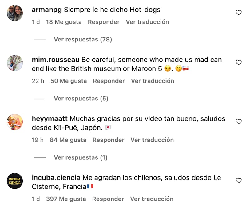 Comentarios de publicación de David Noah | Captura: Instagram