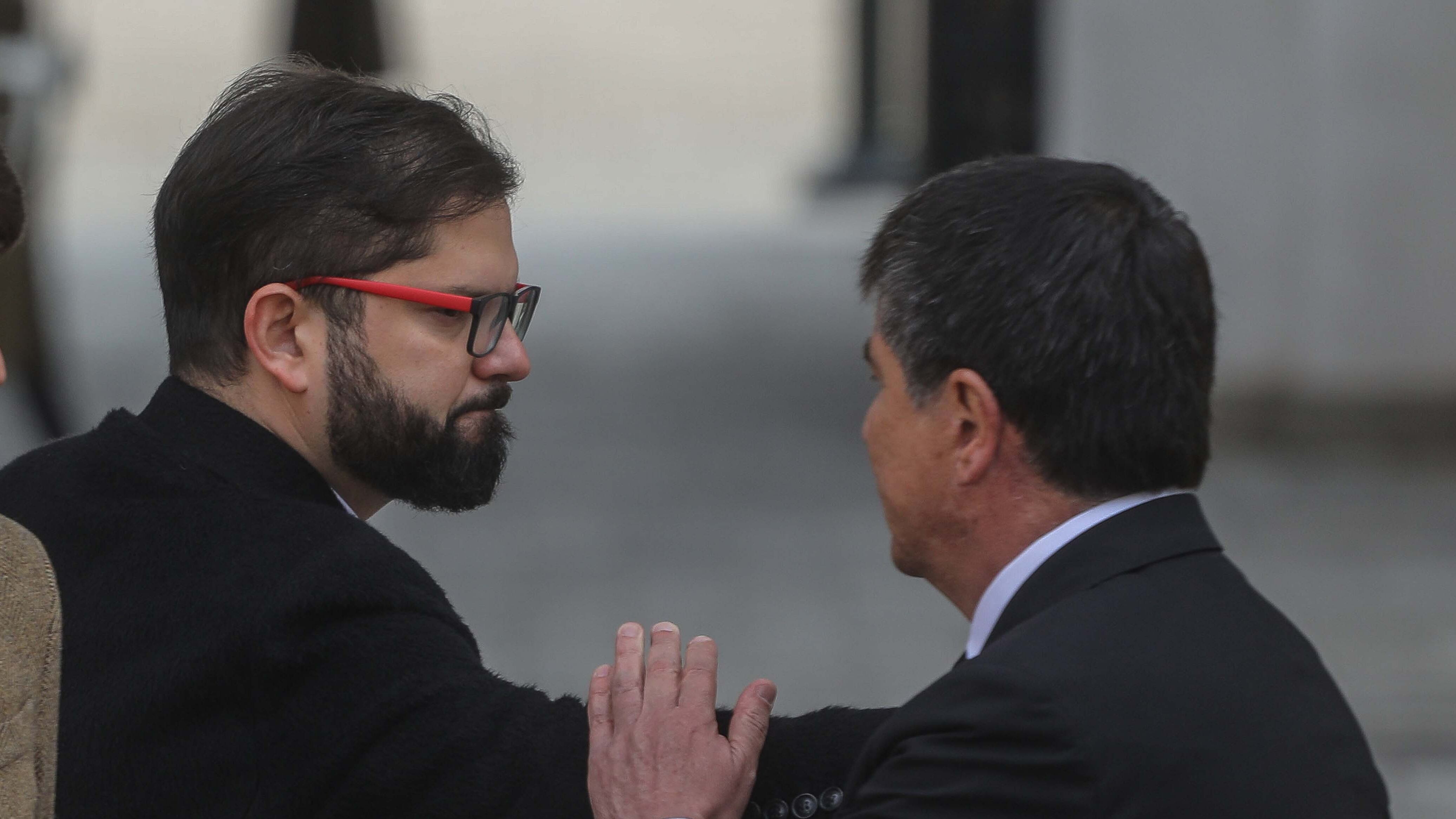 Boric y Monsalve en una imagen de archivo en La Moneda. / AGENCIAUNO