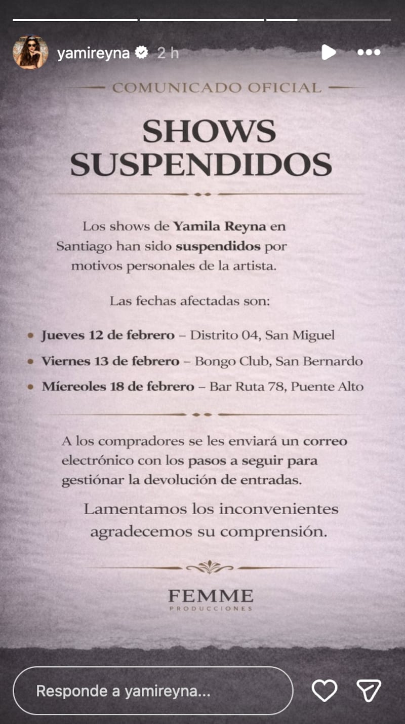 Historia de Yamila Reyna | Fuente: Instagram @yamireyna