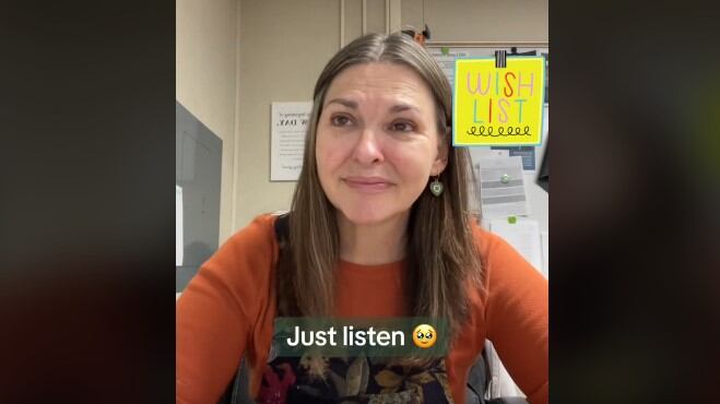 La profesora no aguantó las ganas de llorar al contar la situación de sus estudiantes