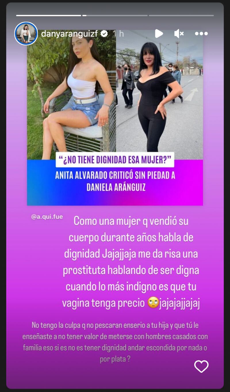 Daniela Aránguiz Historia - Fuente: Instagram