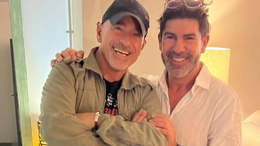 Marcelo Salas con Eros Ramazotti