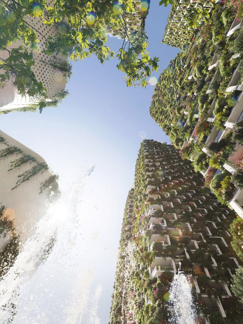 Nivan Sky Gardens es un proyecto residencial visionario en Hyderabad, India, que sitúa la naturaleza en el corazón de la vida urbana. Fotos: Studio Symbiosis.