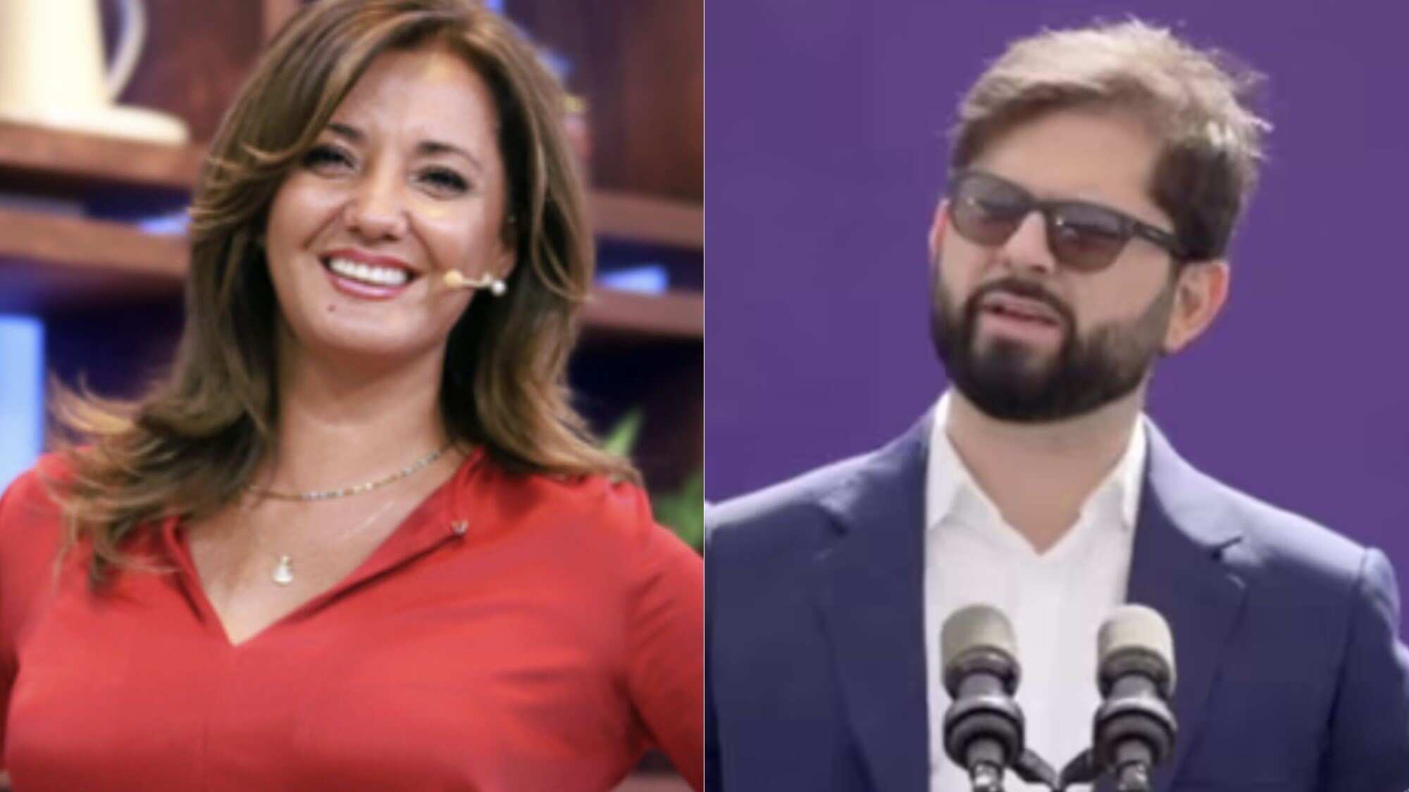 Priscilla Vargas y Gabriel Boric