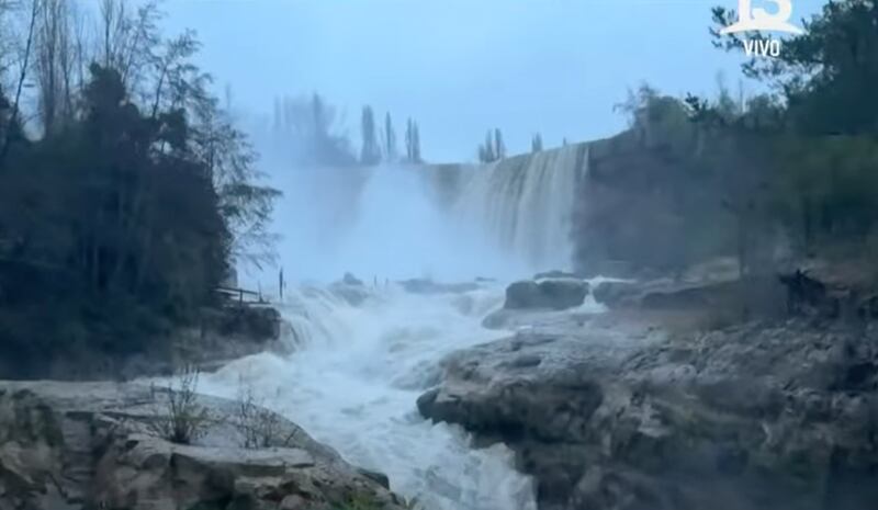 Salto del Laja | Captura: Canal 13